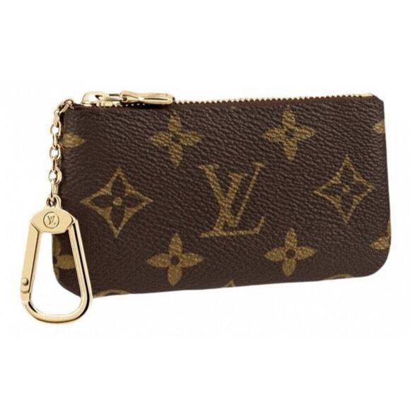 NEW LOUIS VUITTON Key Pouch Cles Monogram Coin Card Wallet - Picture 9 of 12